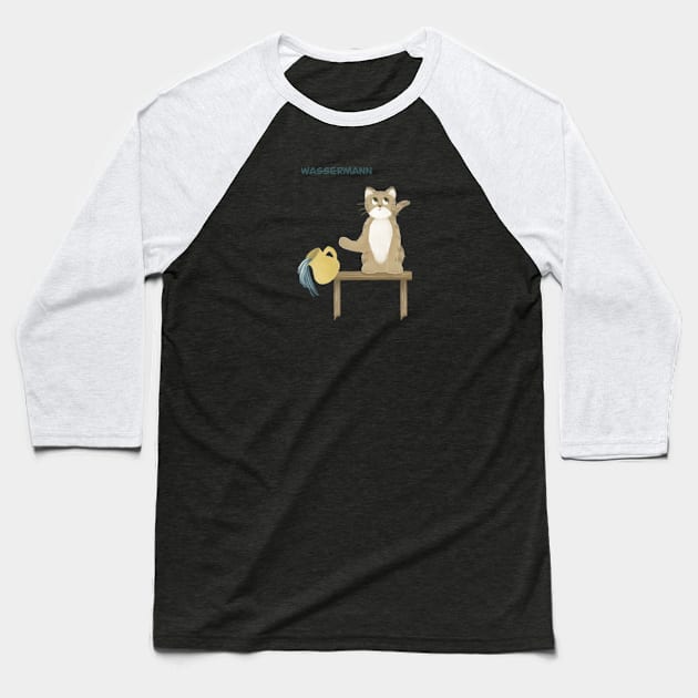 Wassermann Katze Baseball T-Shirt by AbbyCatAtelier